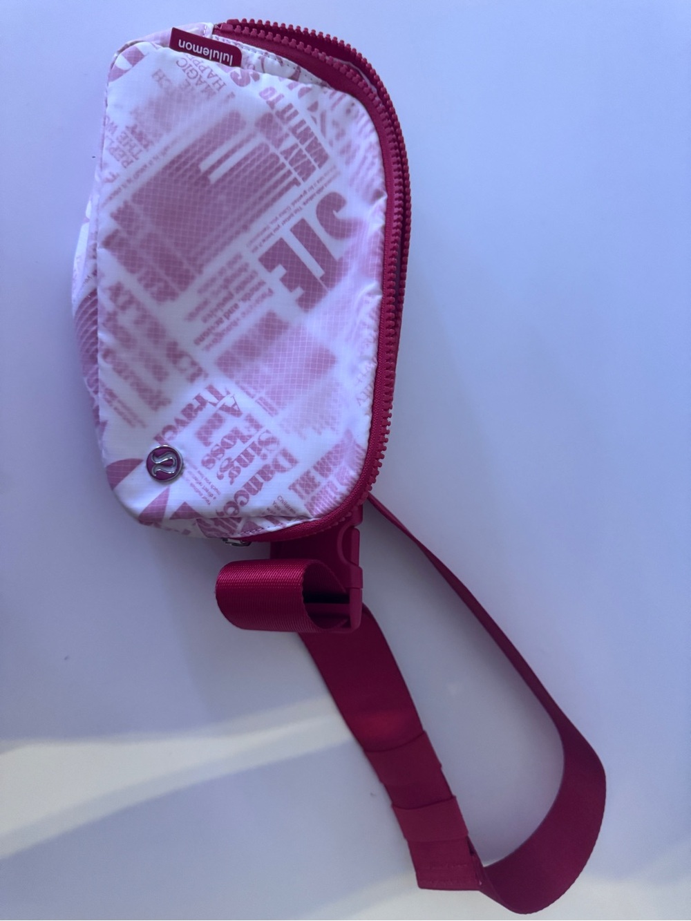 Red Graphic lululemon belt bag